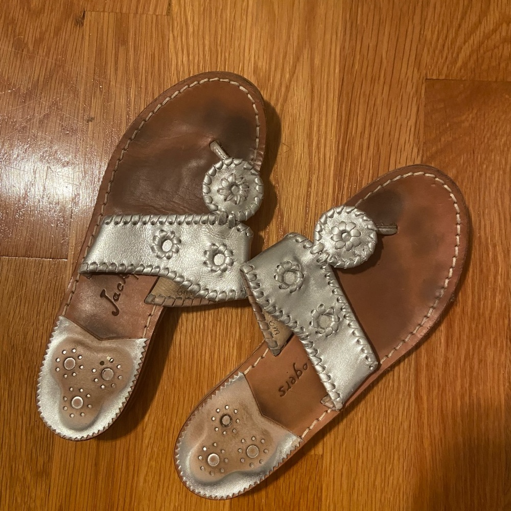 Jack Rogers Silver Sandal